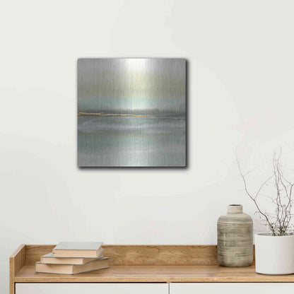 Luxe Metal Art 'Gold Earth II' by Chris Paschke, Metal Wall Art,12x12