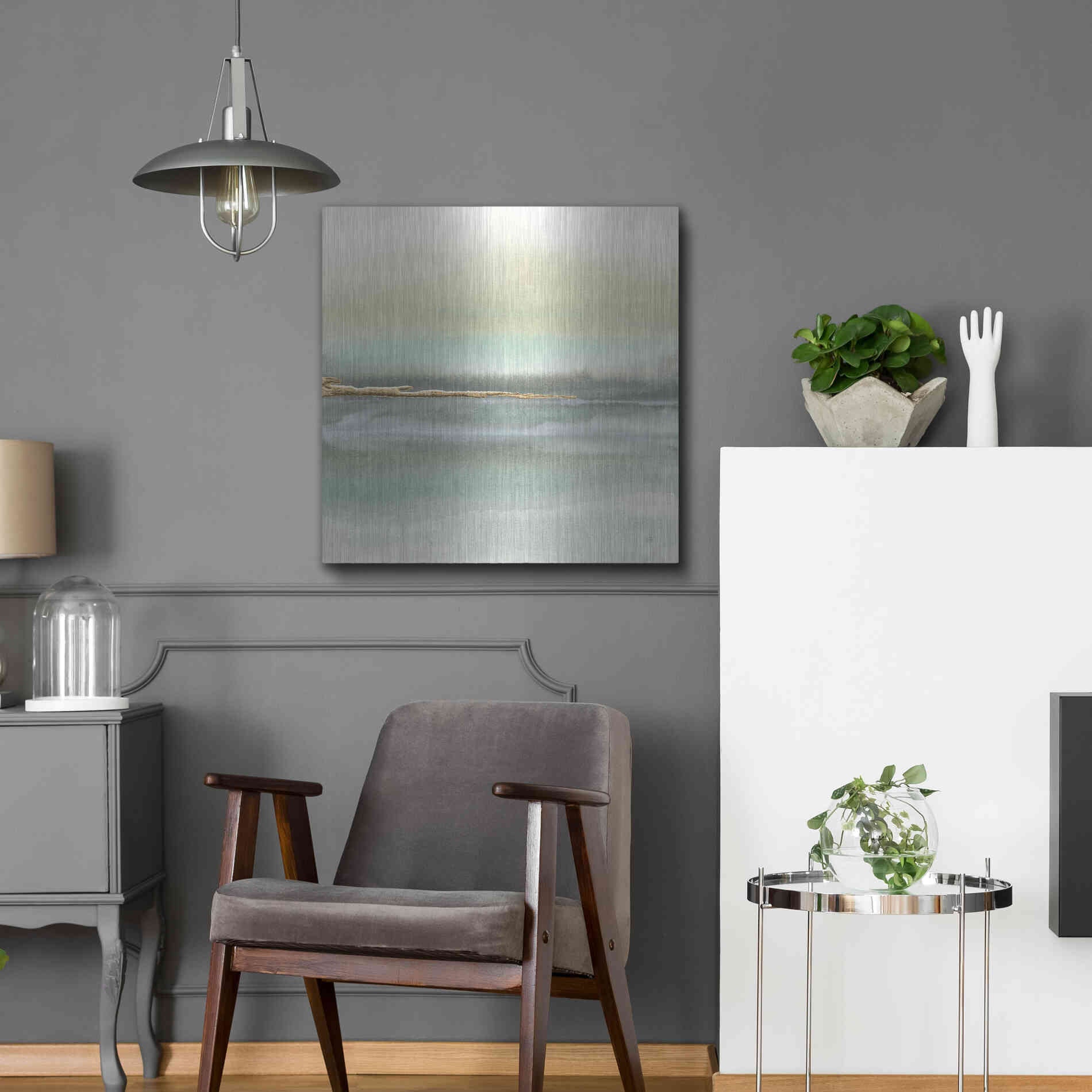 Luxe Metal Art 'Gold Earth II' by Chris Paschke, Metal Wall Art,24x24