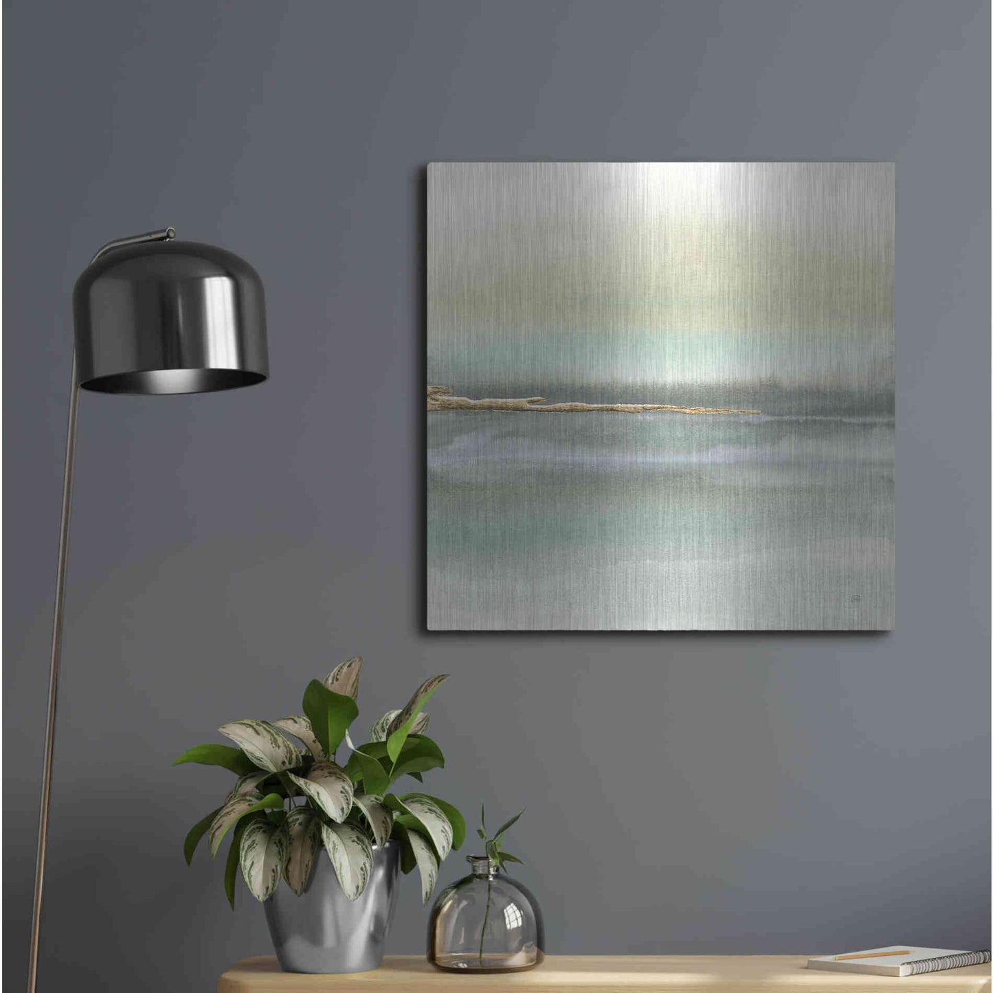 Luxe Metal Art 'Gold Earth II' by Chris Paschke, Metal Wall Art,24x24