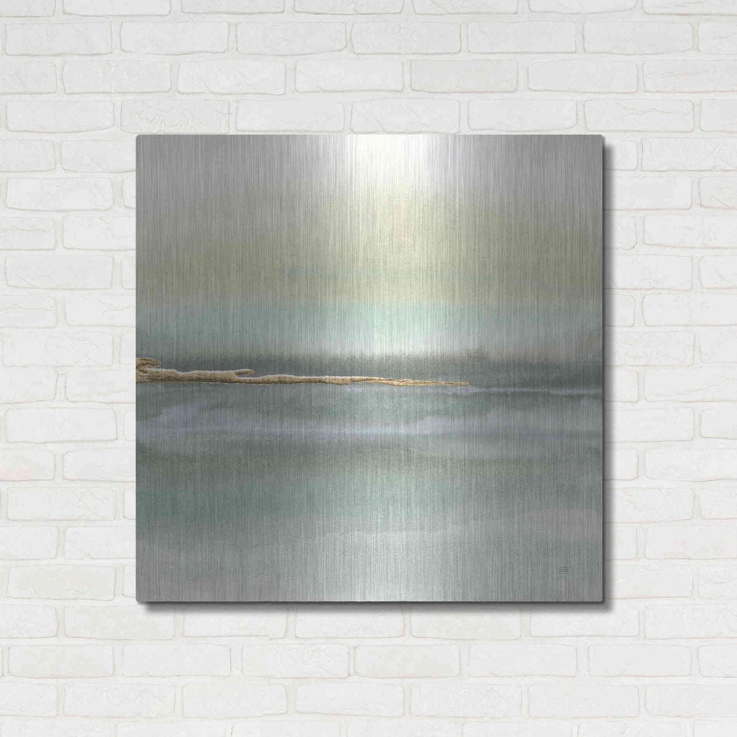 Luxe Metal Art 'Gold Earth II' by Chris Paschke, Metal Wall Art,36x36