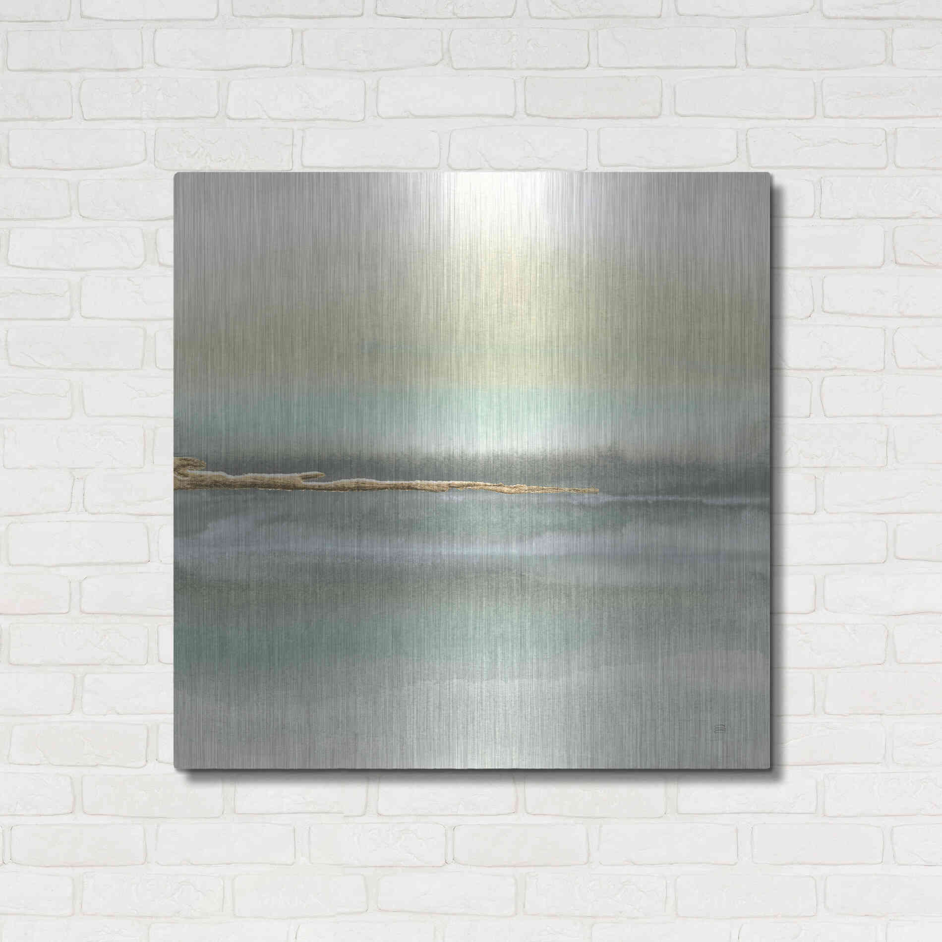 Luxe Metal Art 'Gold Earth II' by Chris Paschke, Metal Wall Art,36x36