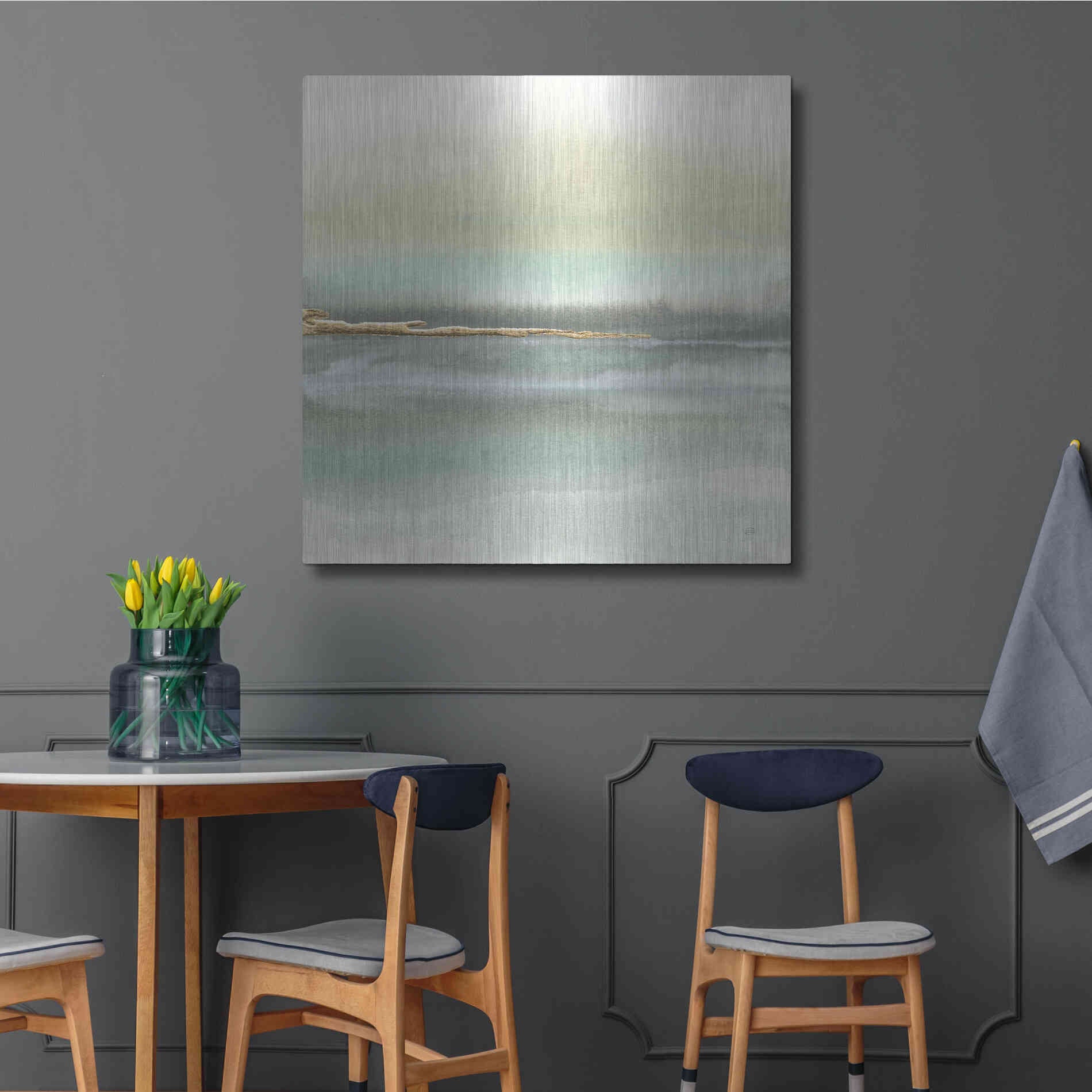 Luxe Metal Art 'Gold Earth II' by Chris Paschke, Metal Wall Art,36x36