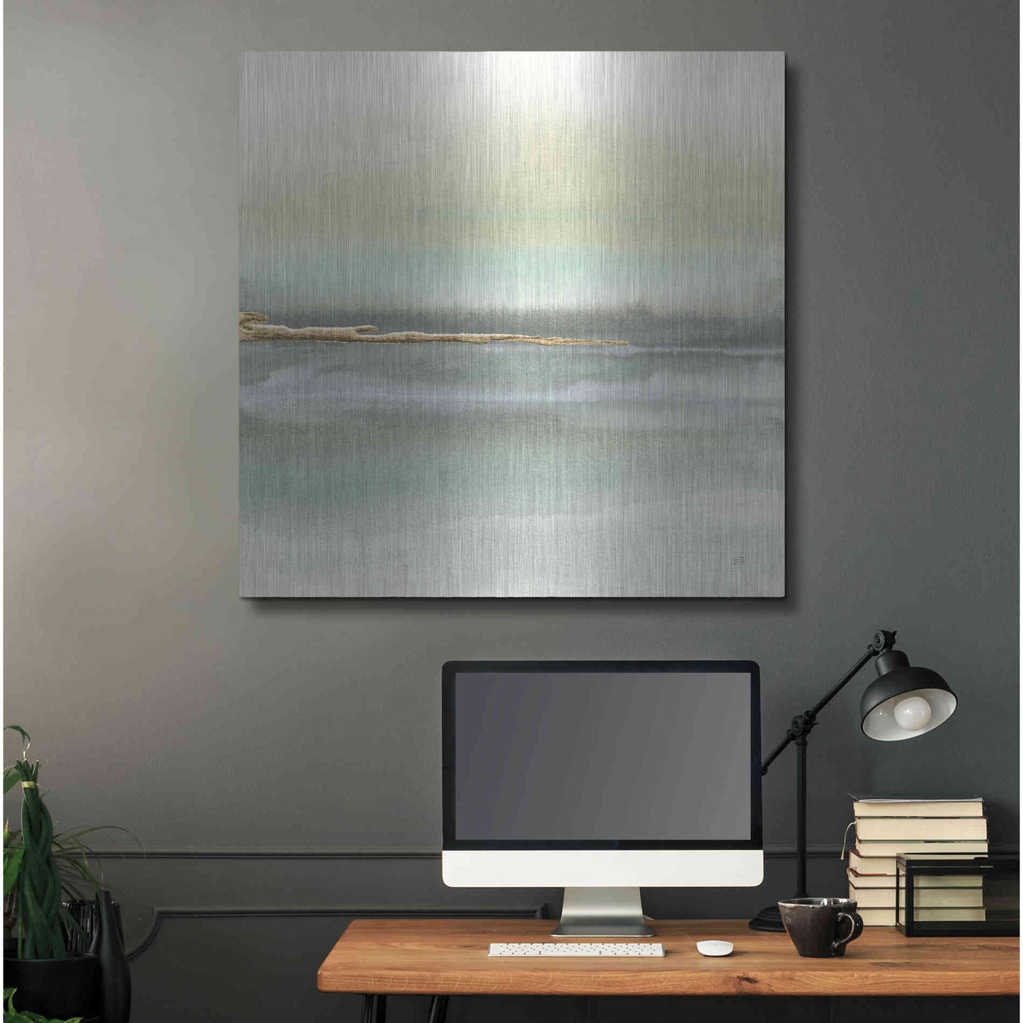 Luxe Metal Art 'Gold Earth II' by Chris Paschke, Metal Wall Art,36x36