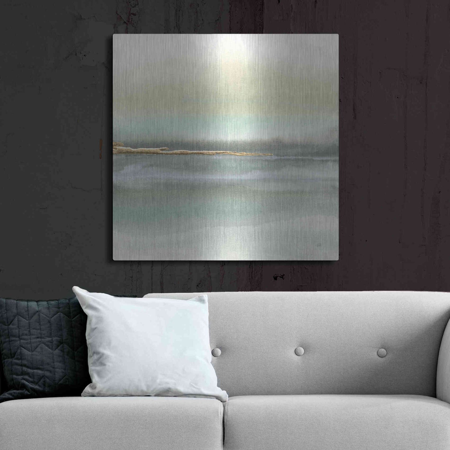 Luxe Metal Art 'Gold Earth II' by Chris Paschke, Metal Wall Art,36x36