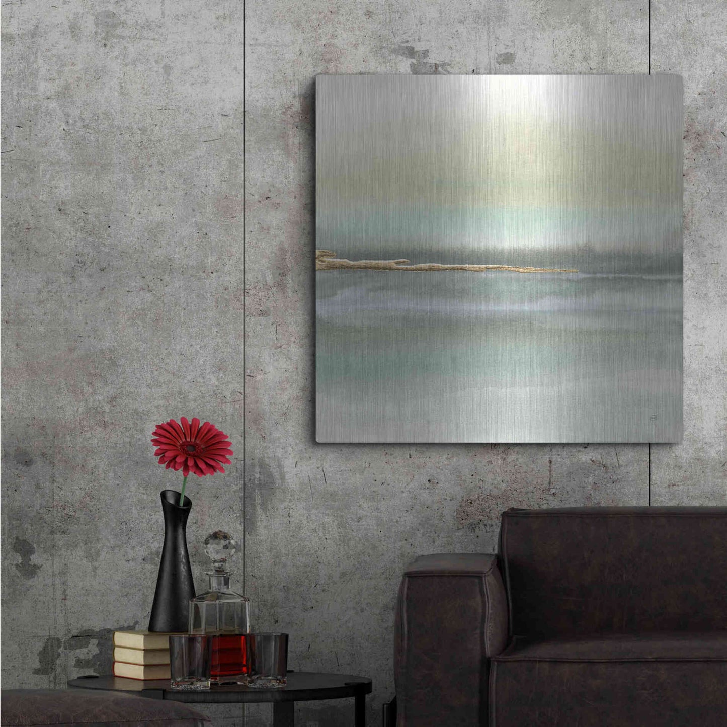 Luxe Metal Art 'Gold Earth II' by Chris Paschke, Metal Wall Art,36x36