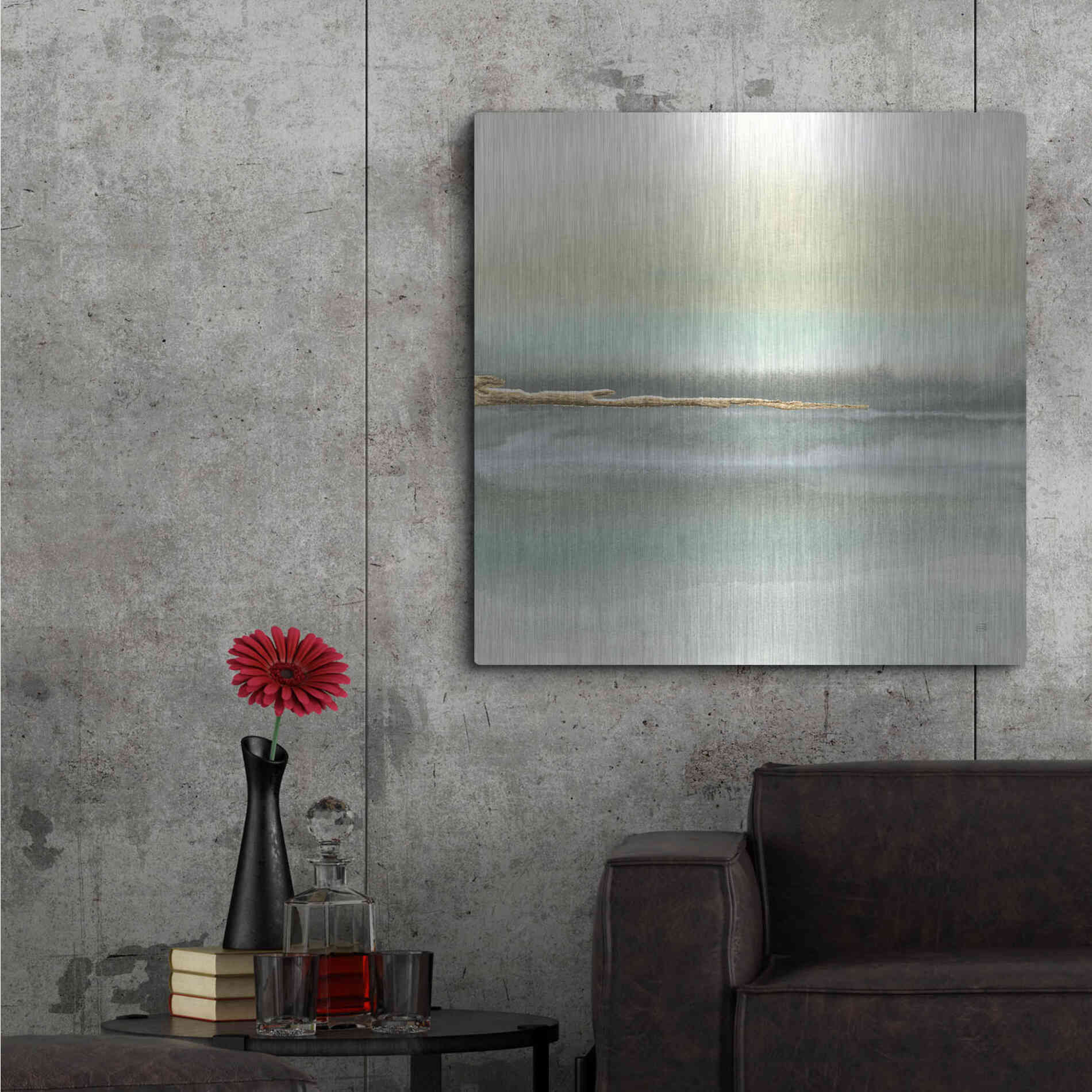 Luxe Metal Art 'Gold Earth II' by Chris Paschke, Metal Wall Art,36x36