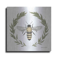 Luxe Metal Art 'Happy to Bee Home I' by Sara Zieve Miller, Metal Wall Art