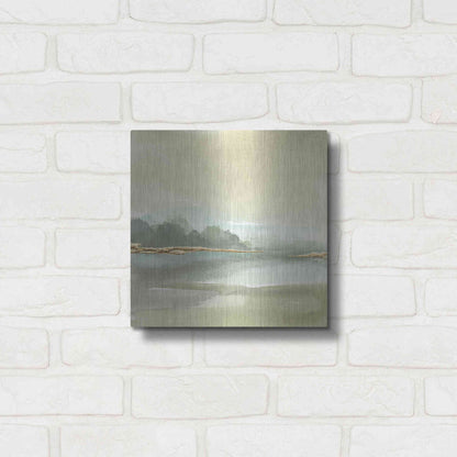 Luxe Metal Art 'Gold Earth IV' by Chris Paschke, Metal Wall Art,12x12