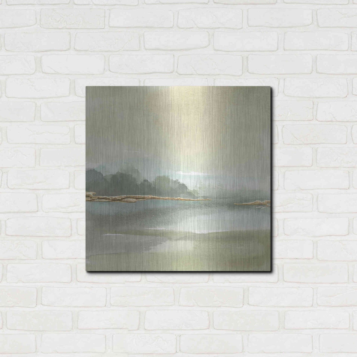 Luxe Metal Art 'Gold Earth IV' by Chris Paschke, Metal Wall Art,24x24