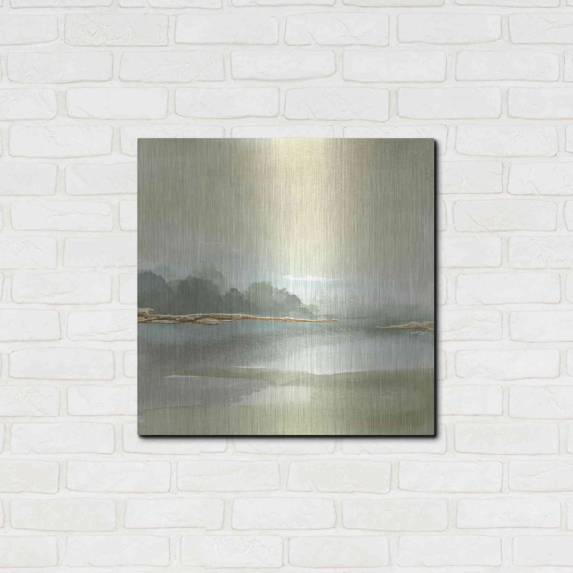 Luxe Metal Art 'Gold Earth IV' by Chris Paschke, Metal Wall Art,24x24