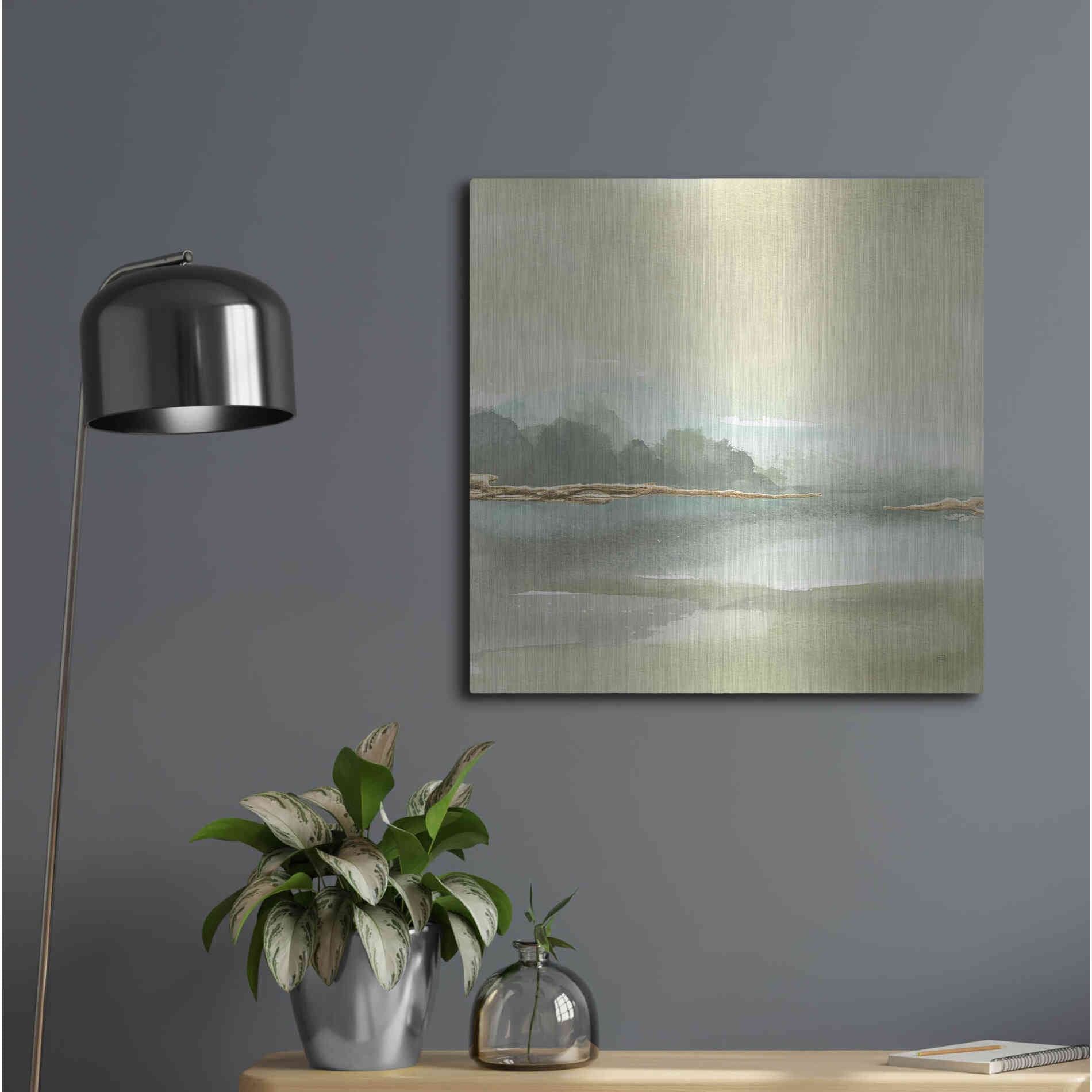 Luxe Metal Art 'Gold Earth IV' by Chris Paschke, Metal Wall Art,24x24