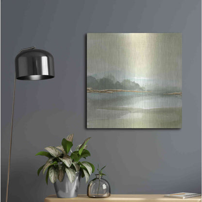 Luxe Metal Art 'Gold Earth IV' by Chris Paschke, Metal Wall Art,24x24