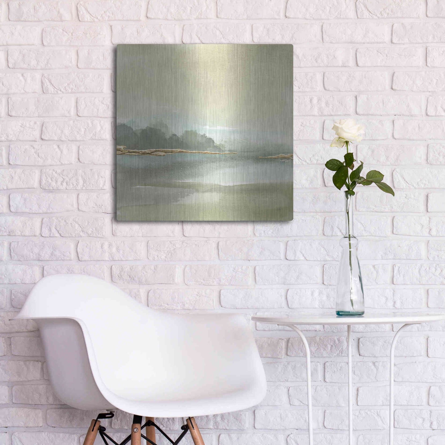 Luxe Metal Art 'Gold Earth IV' by Chris Paschke, Metal Wall Art,24x24