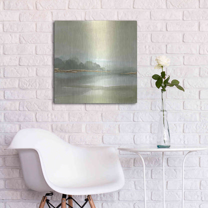 Luxe Metal Art 'Gold Earth IV' by Chris Paschke, Metal Wall Art,24x24