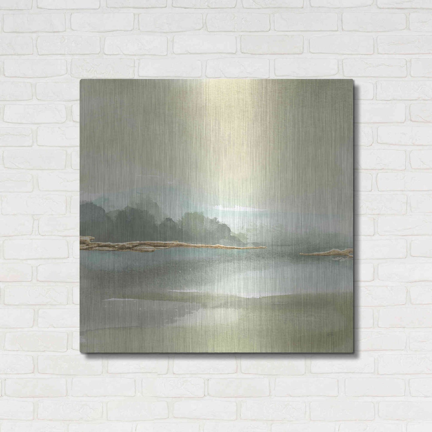 Luxe Metal Art 'Gold Earth IV' by Chris Paschke, Metal Wall Art,36x36