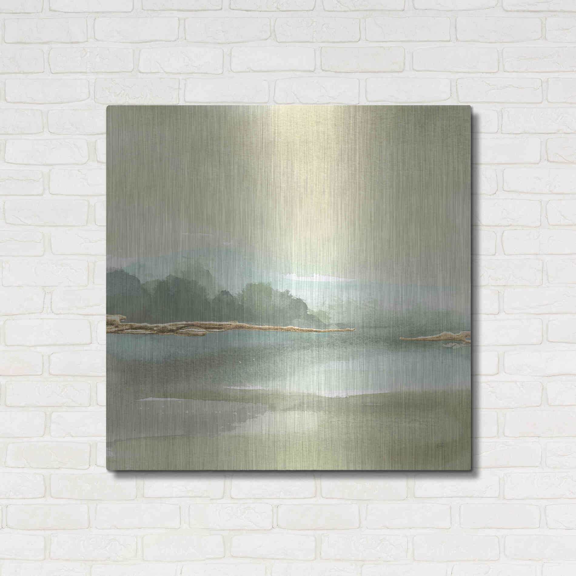 Luxe Metal Art 'Gold Earth IV' by Chris Paschke, Metal Wall Art,36x36