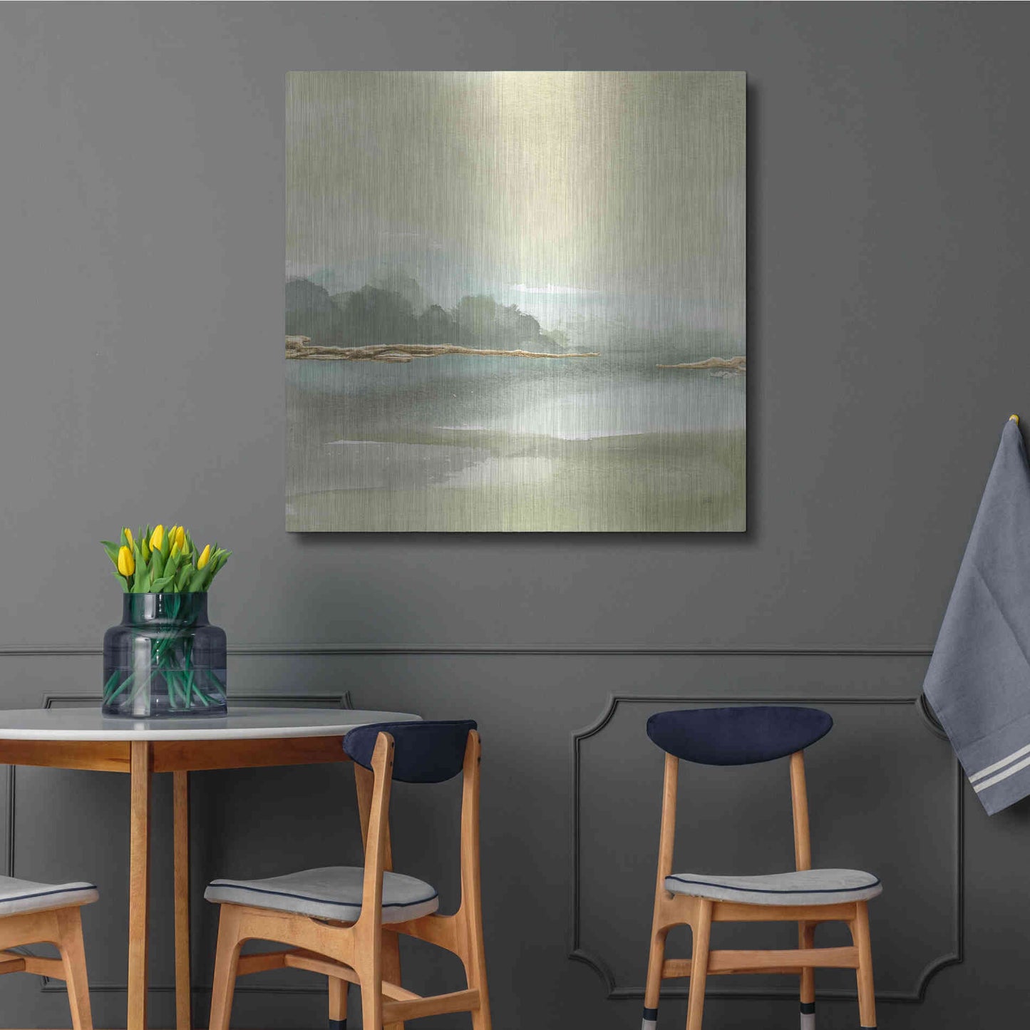 Luxe Metal Art 'Gold Earth IV' by Chris Paschke, Metal Wall Art,36x36