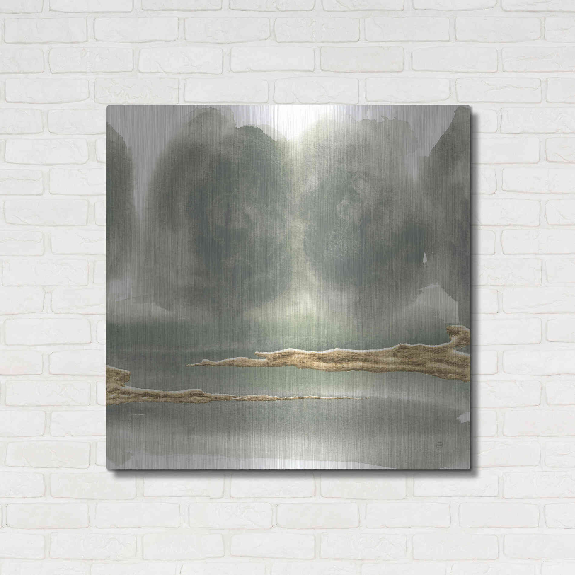 Luxe Metal Art 'Gold Earth V' by Chris Paschke, Metal Wall Art,36x36