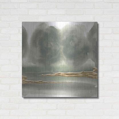 Luxe Metal Art 'Gold Earth V' by Chris Paschke, Metal Wall Art,36x36