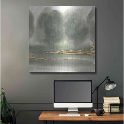 Luxe Metal Art 'Gold Earth V' by Chris Paschke, Metal Wall Art,36x36