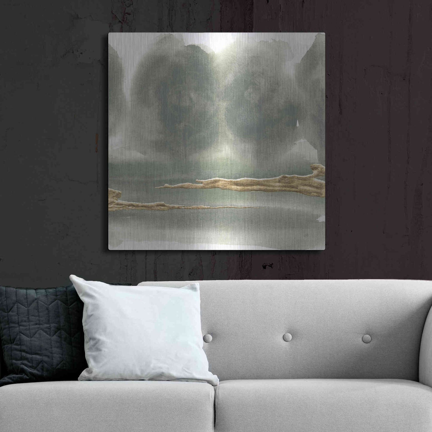 Luxe Metal Art 'Gold Earth V' by Chris Paschke, Metal Wall Art,36x36