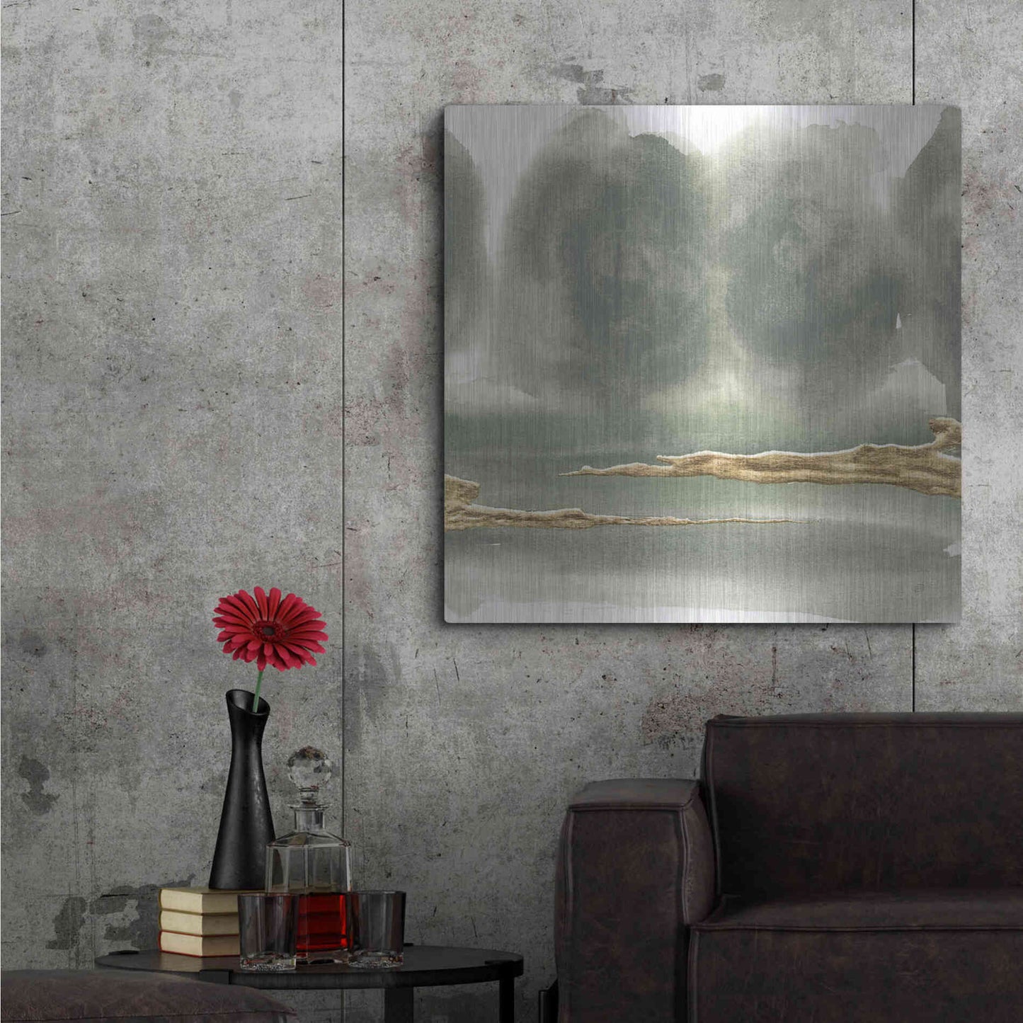 Luxe Metal Art 'Gold Earth V' by Chris Paschke, Metal Wall Art,36x36