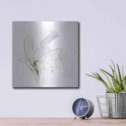 Luxe Metal Art 'Cool Gray II' by Chris Paschke, Metal Wall Art,12x12