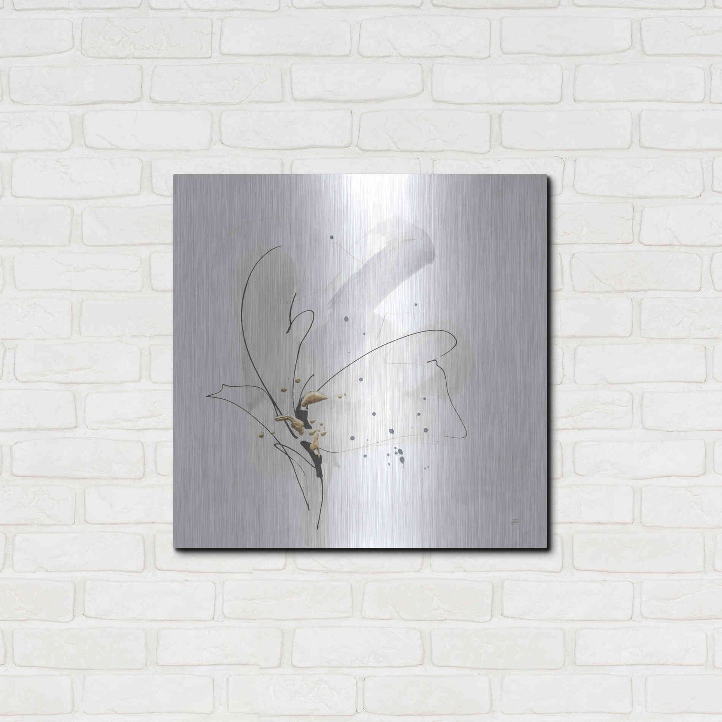 Luxe Metal Art 'Cool Gray II' by Chris Paschke, Metal Wall Art,24x24