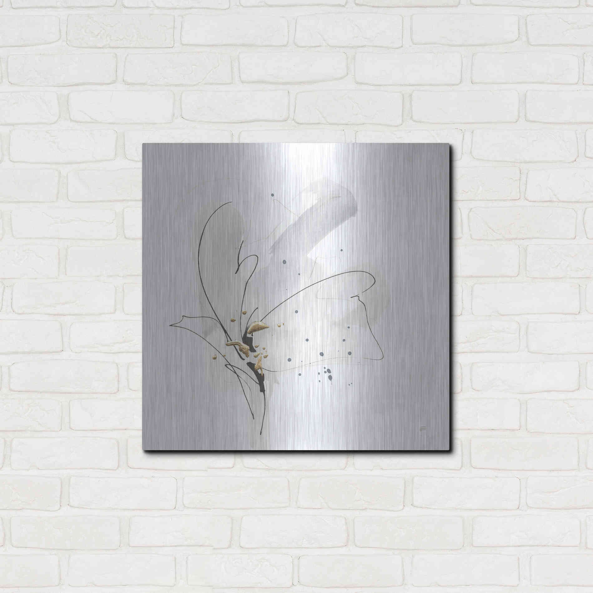 Luxe Metal Art 'Cool Gray II' by Chris Paschke, Metal Wall Art,24x24