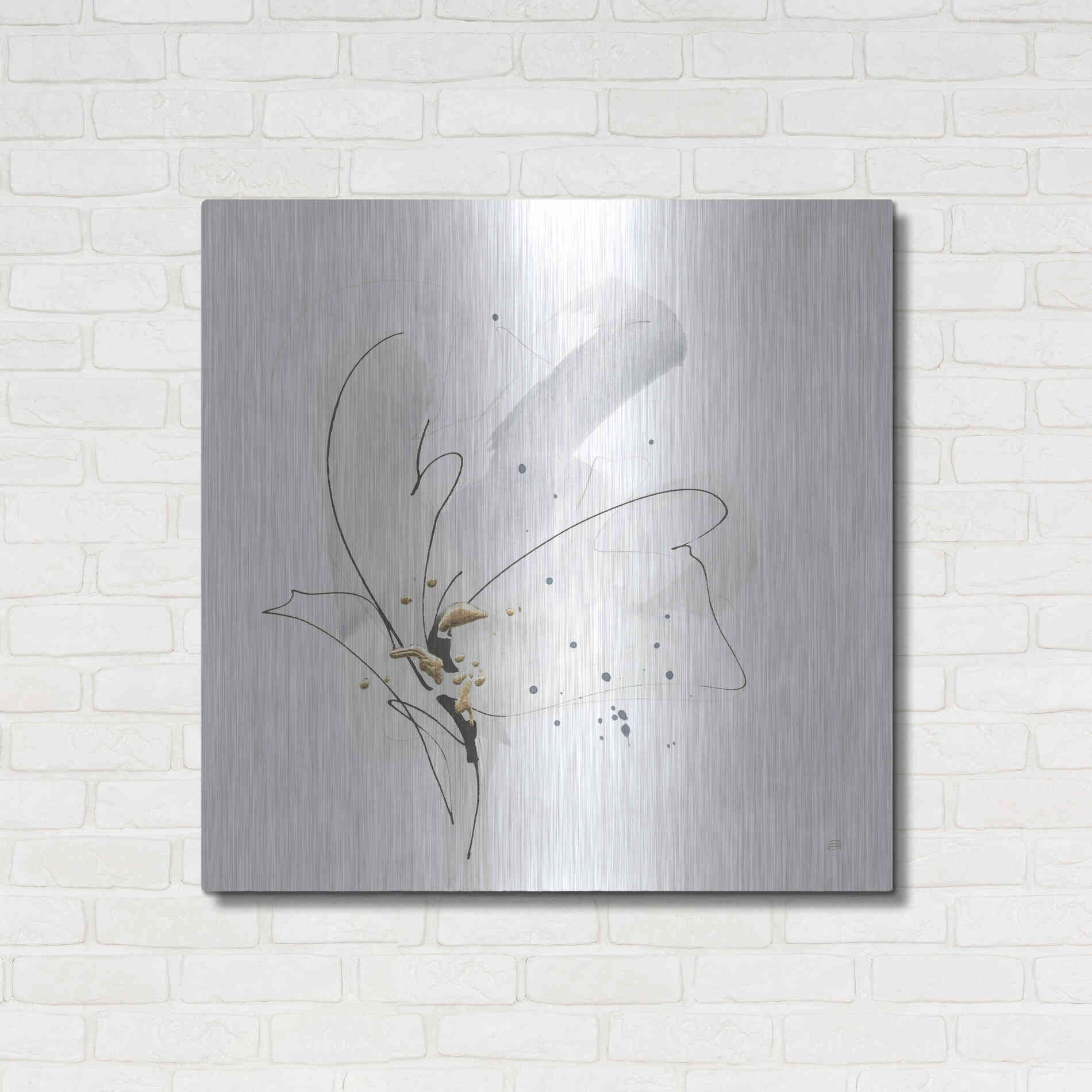 Luxe Metal Art 'Cool Gray II' by Chris Paschke, Metal Wall Art,36x36