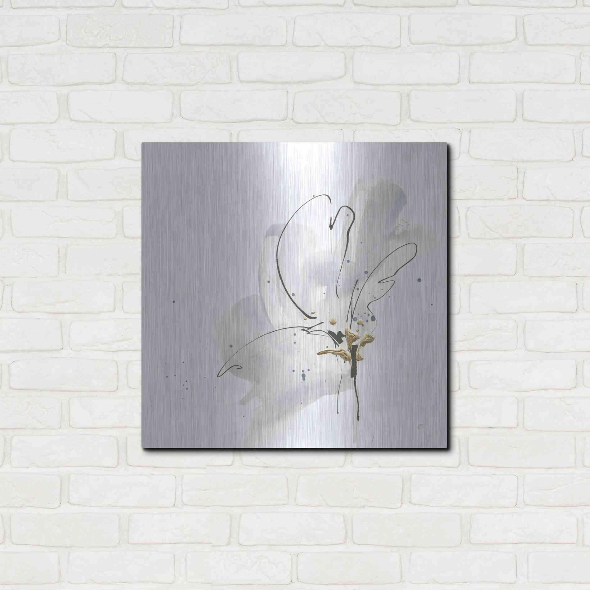 Luxe Metal Art 'Cool Gray III' by Chris Paschke, Metal Wall Art,24x24