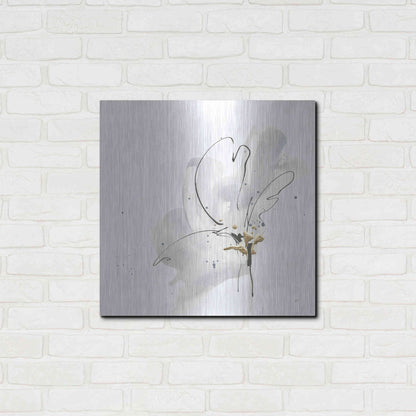 Luxe Metal Art 'Cool Gray III' by Chris Paschke, Metal Wall Art,24x24