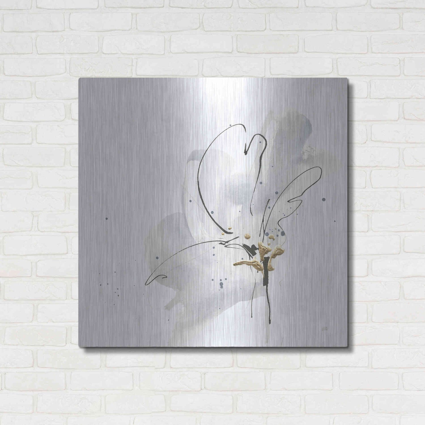 Luxe Metal Art 'Cool Gray III' by Chris Paschke, Metal Wall Art,36x36
