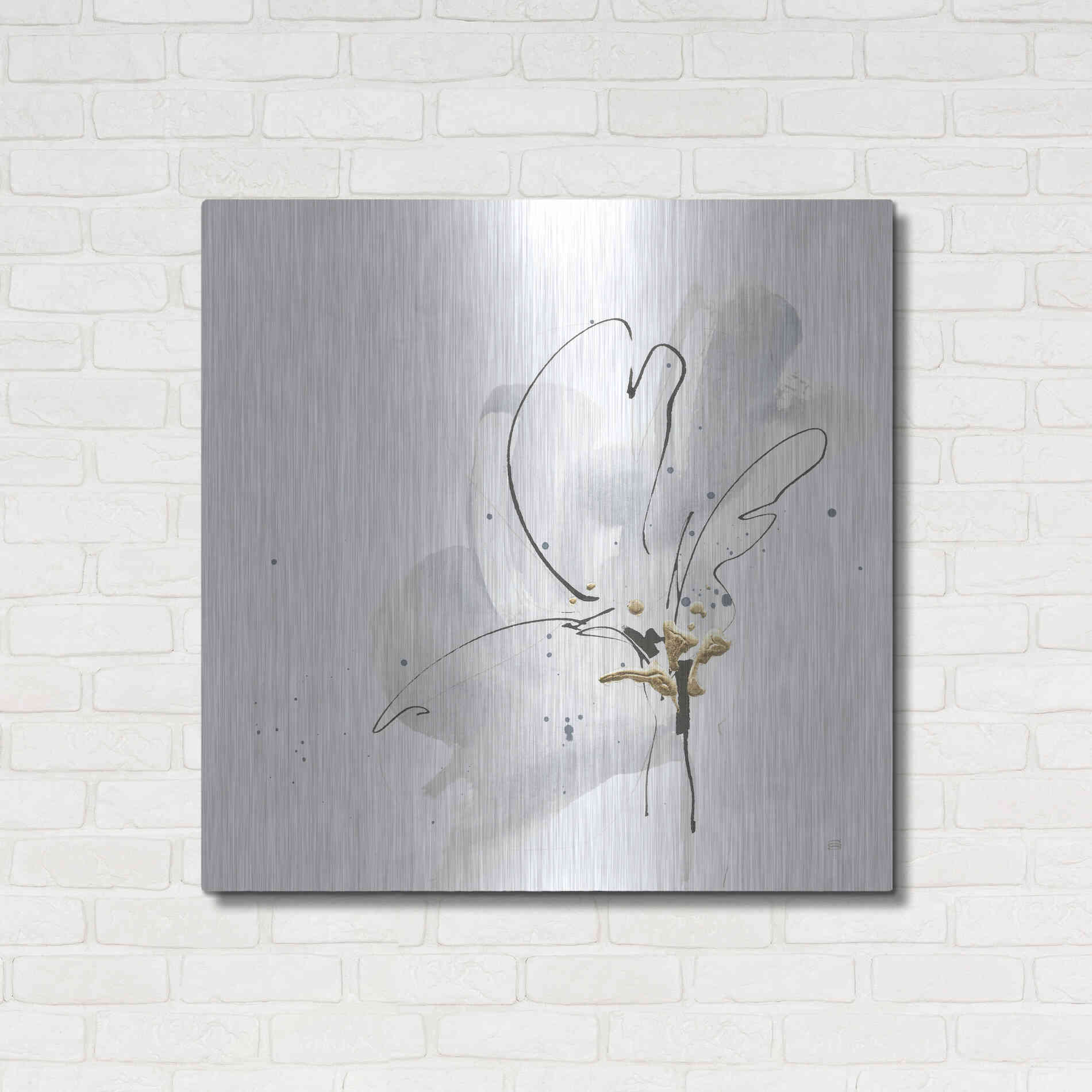 Luxe Metal Art 'Cool Gray III' by Chris Paschke, Metal Wall Art,36x36