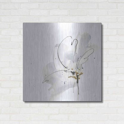 Luxe Metal Art 'Cool Gray III' by Chris Paschke, Metal Wall Art,36x36