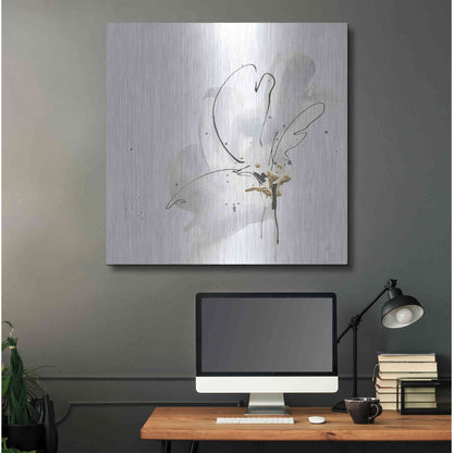 Luxe Metal Art 'Cool Gray III' by Chris Paschke, Metal Wall Art,36x36