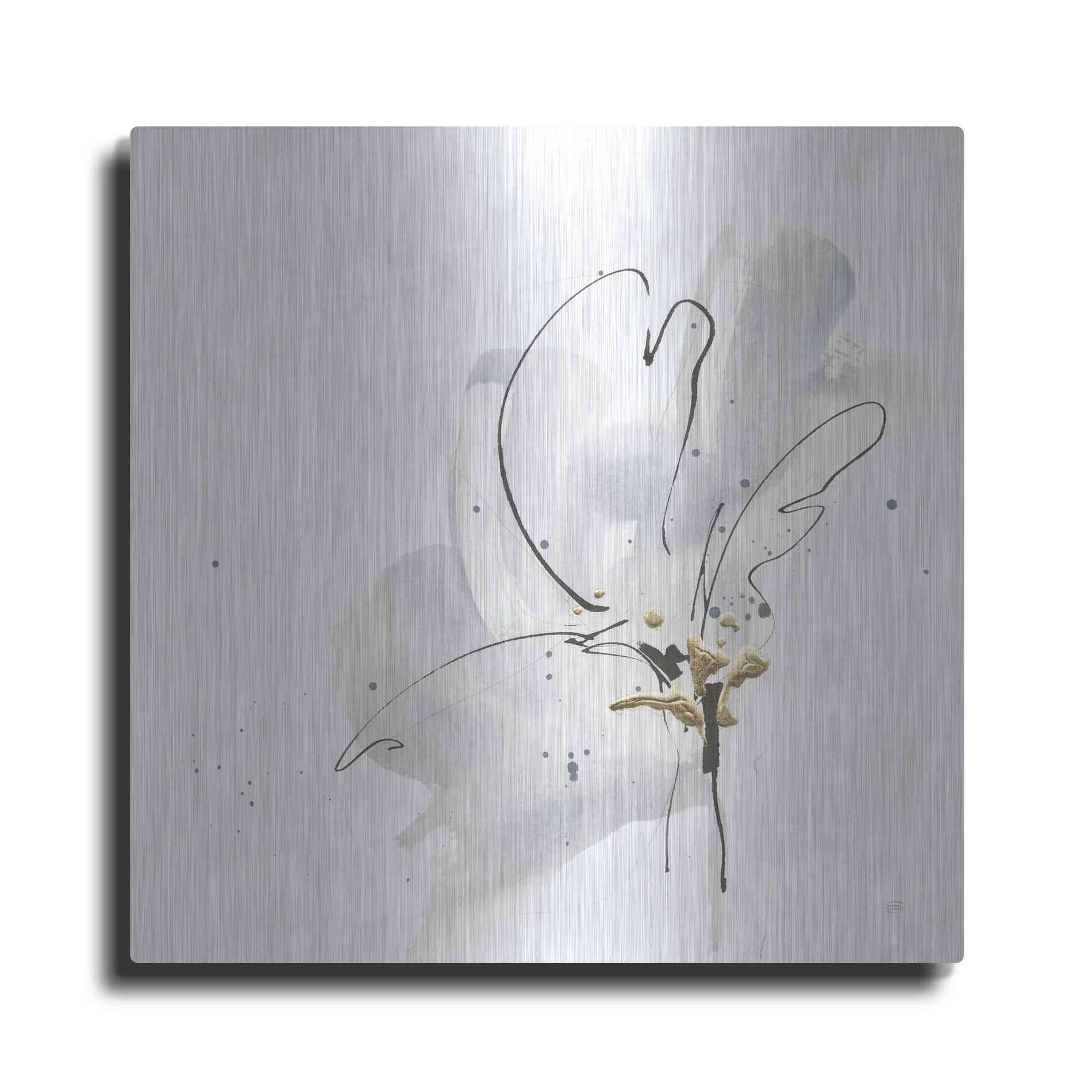 Luxe Metal Art 'Cool Gray III' by Chris Paschke, Metal Wall Art