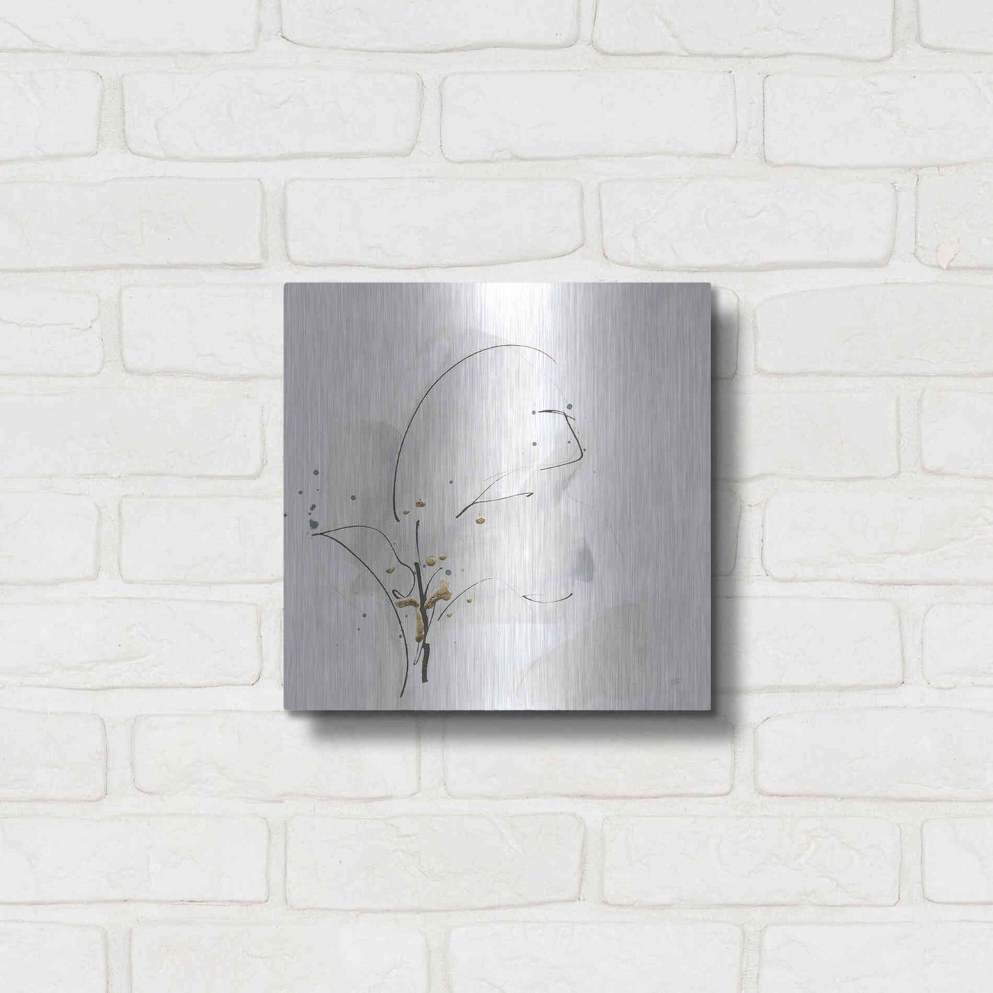 Luxe Metal Art 'Cool Gray IV' by Chris Paschke, Metal Wall Art,12x12