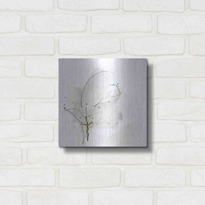 Luxe Metal Art 'Cool Gray IV' by Chris Paschke, Metal Wall Art,12x12