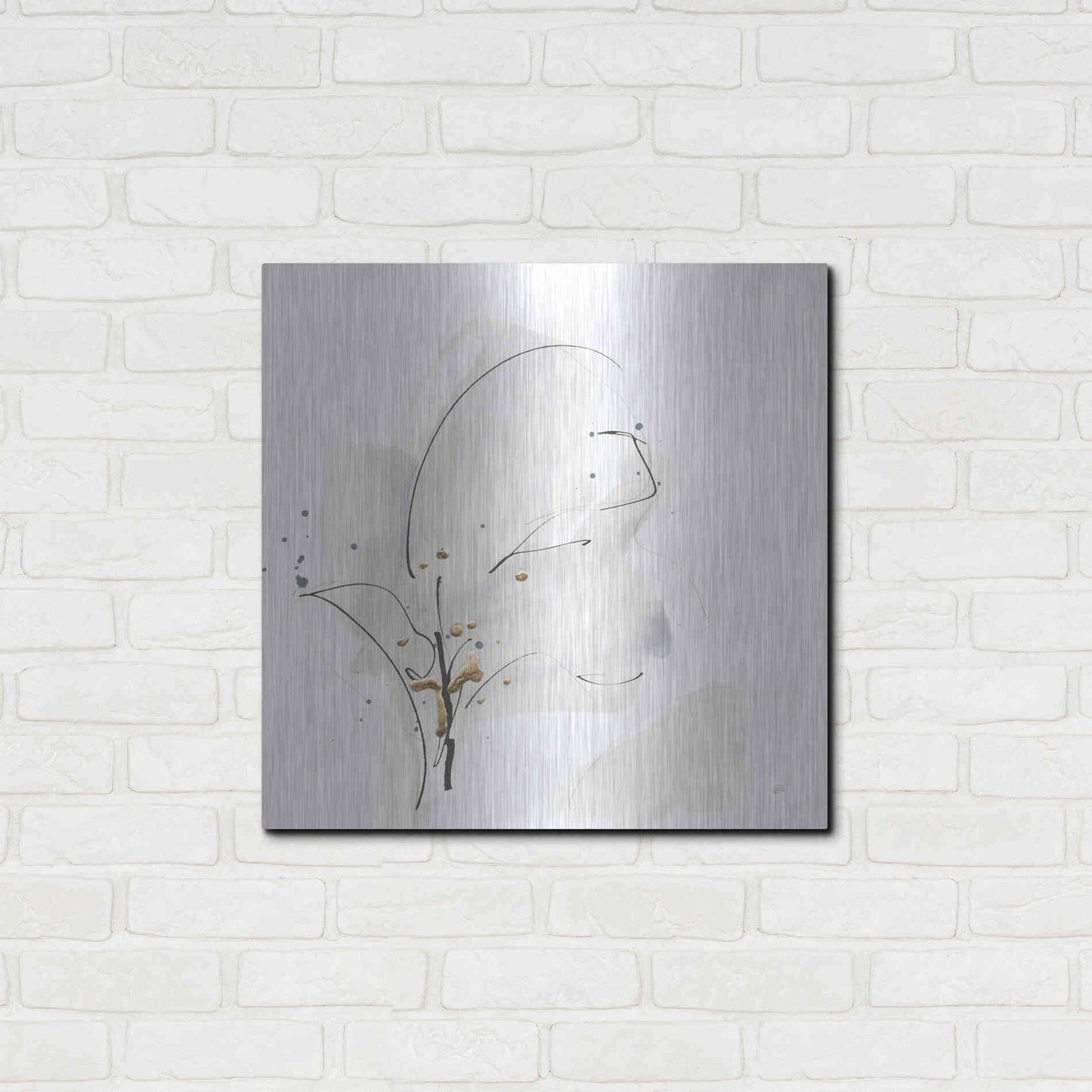 Luxe Metal Art 'Cool Gray IV' by Chris Paschke, Metal Wall Art,24x24