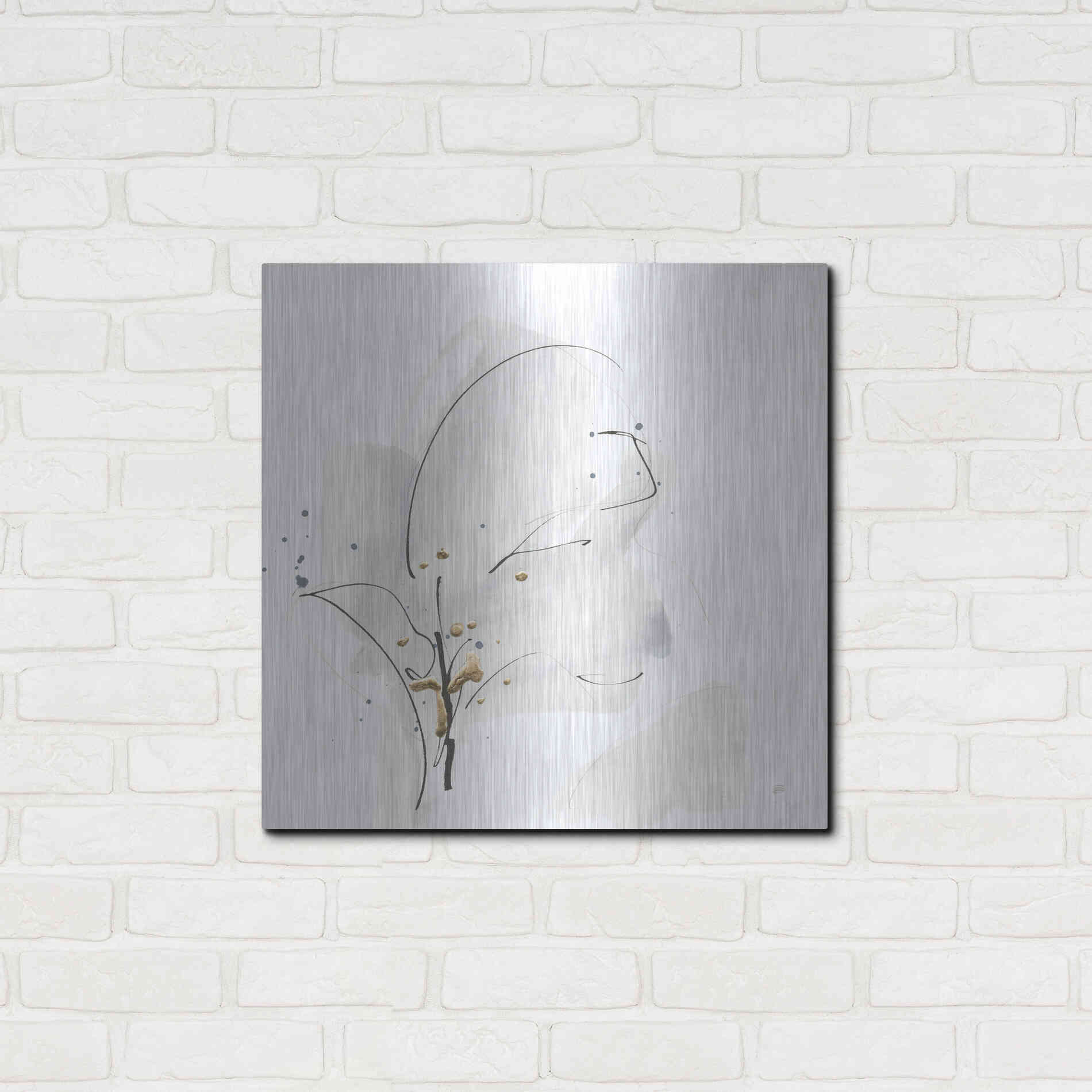 Luxe Metal Art 'Cool Gray IV' by Chris Paschke, Metal Wall Art,24x24