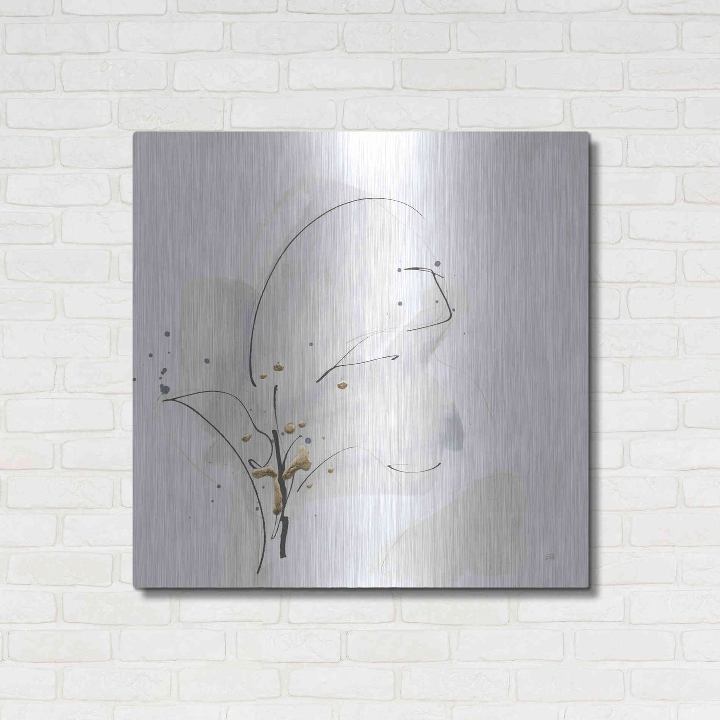 Luxe Metal Art 'Cool Gray IV' by Chris Paschke, Metal Wall Art,36x36