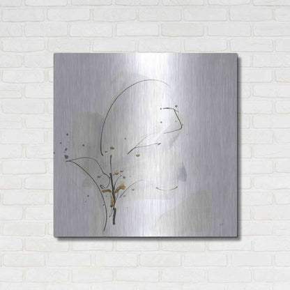 Luxe Metal Art 'Cool Gray IV' by Chris Paschke, Metal Wall Art,36x36