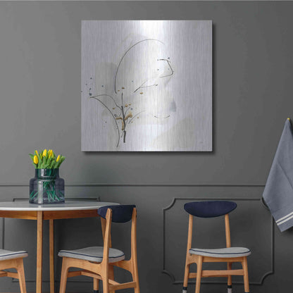 Luxe Metal Art 'Cool Gray IV' by Chris Paschke, Metal Wall Art,36x36