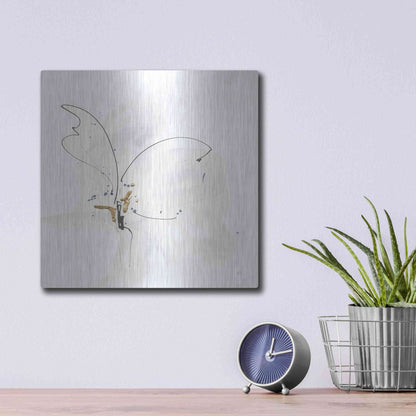 Luxe Metal Art 'Cool Gray VI' by Chris Paschke, Metal Wall Art,12x12