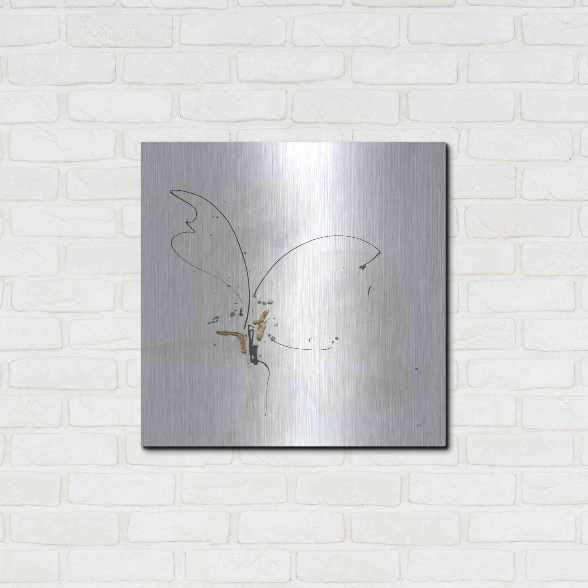 Luxe Metal Art 'Cool Gray VI' by Chris Paschke, Metal Wall Art,24x24