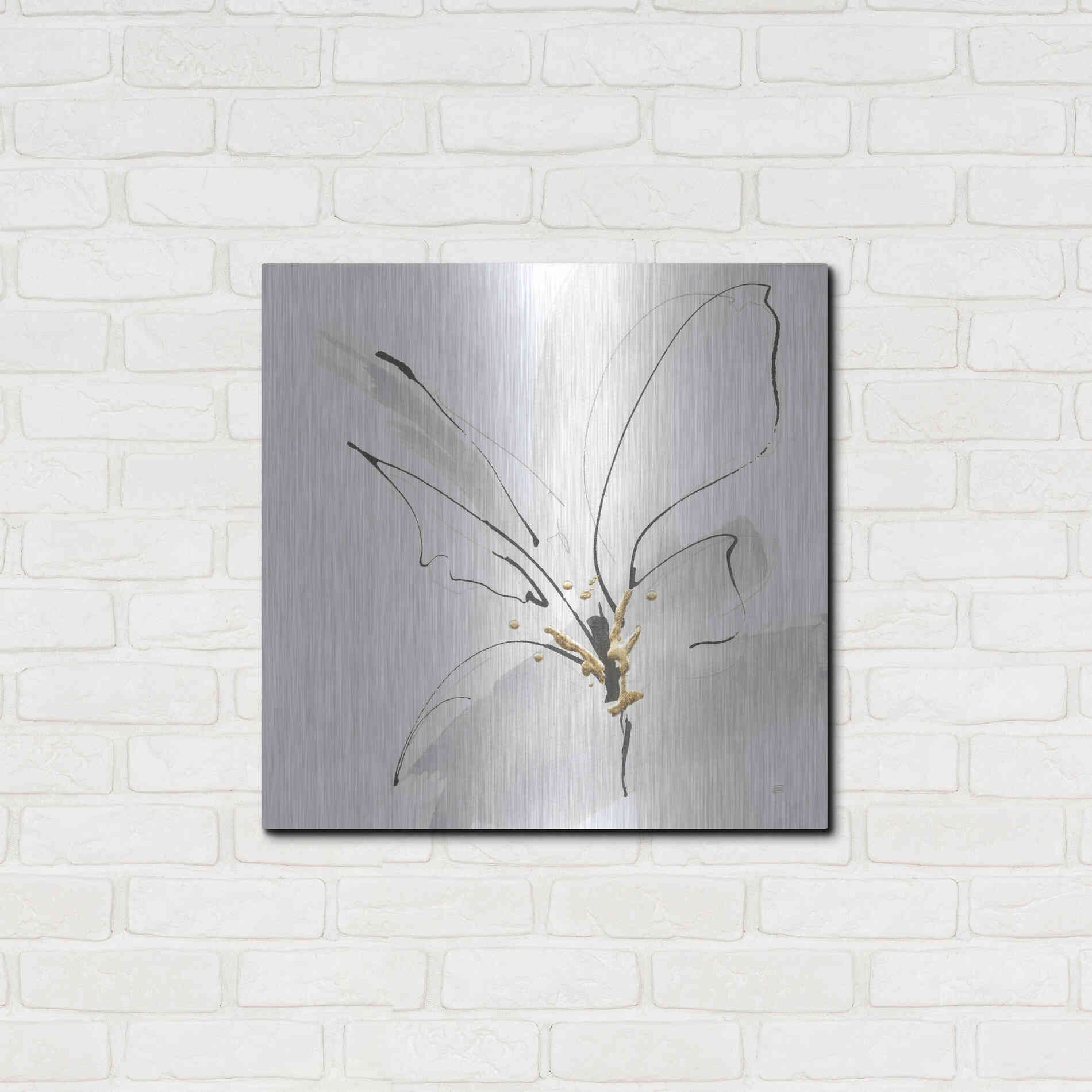 Luxe Metal Art 'Cool Gray VII' by Chris Paschke, Metal Wall Art,24x24