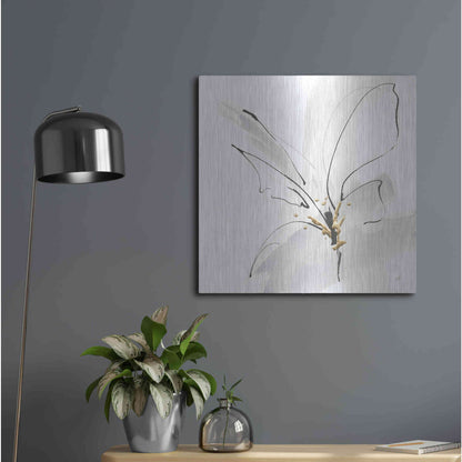 Luxe Metal Art 'Cool Gray VII' by Chris Paschke, Metal Wall Art,24x24