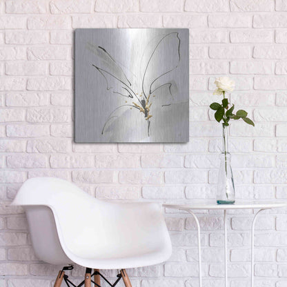 Luxe Metal Art 'Cool Gray VII' by Chris Paschke, Metal Wall Art,24x24