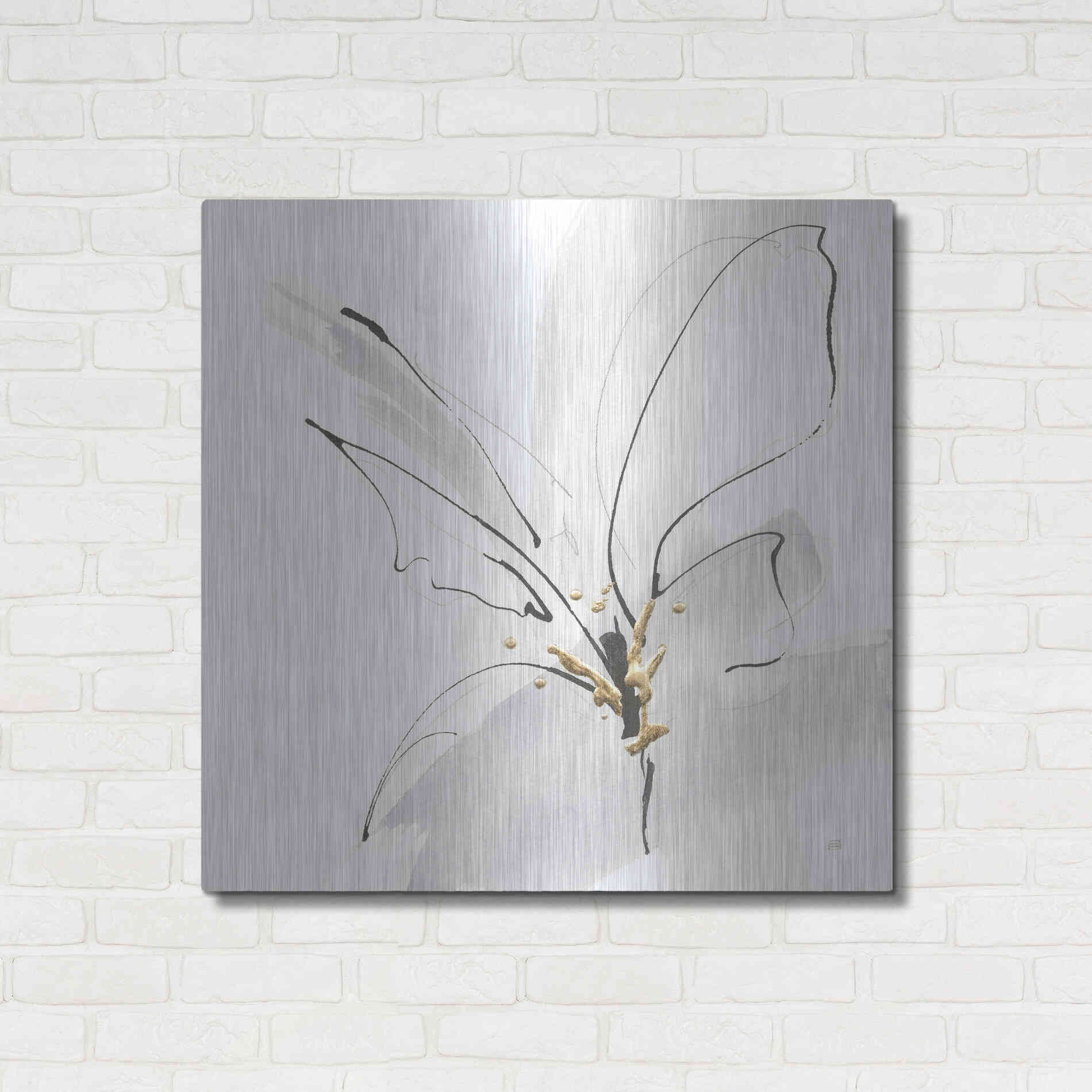 Luxe Metal Art 'Cool Gray VII' by Chris Paschke, Metal Wall Art,36x36